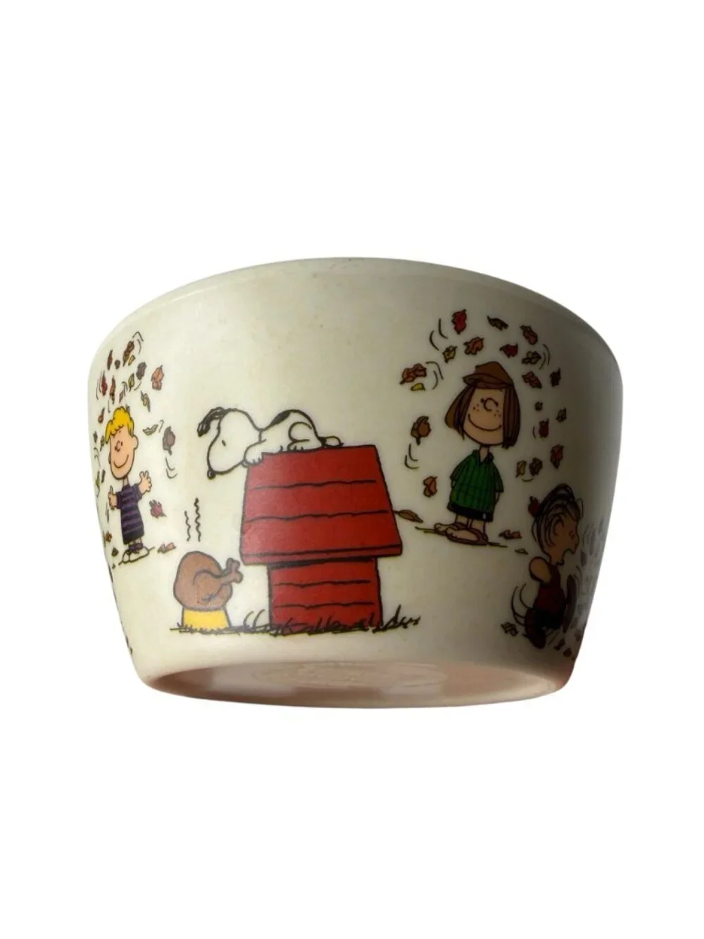 Peanuts Snoopy Thanksgiving Bamboo Melamine Bowls Set of 2 Fall Autumn Zrike 202